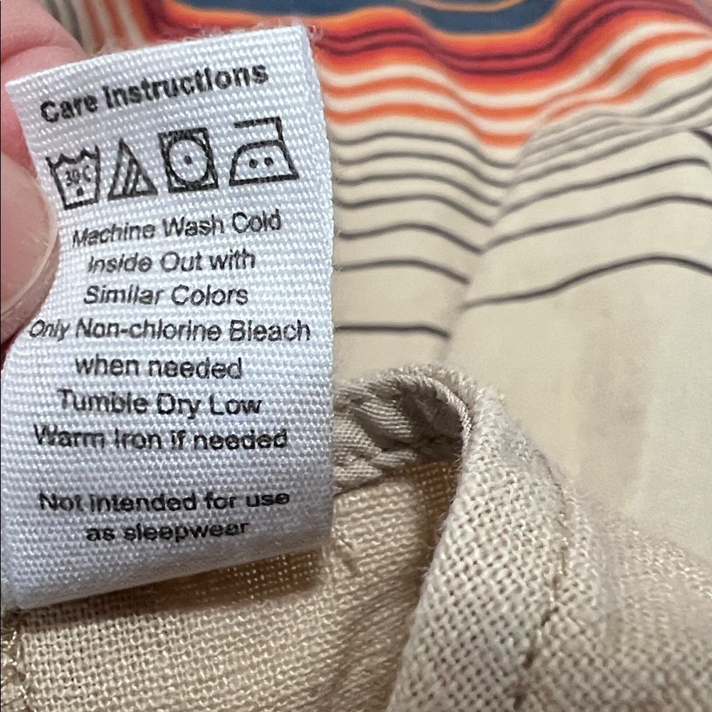 Tea Collection Tan and Orange Stripe linen dress 6-12 months - Picture 14 of 14